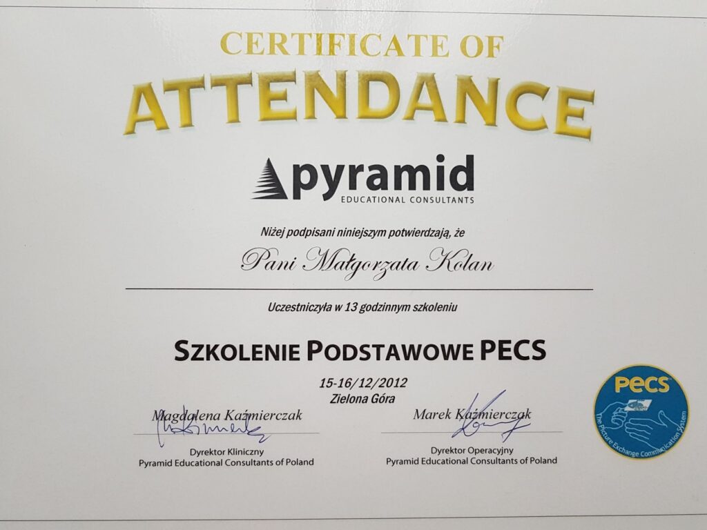 Dyplom PECS